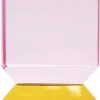 Krystal stage, lys mynte/lys pink/gul, 15x6x6 cm