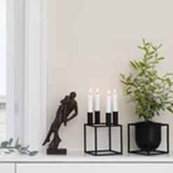 Kubus 4, Candle Holder, Black