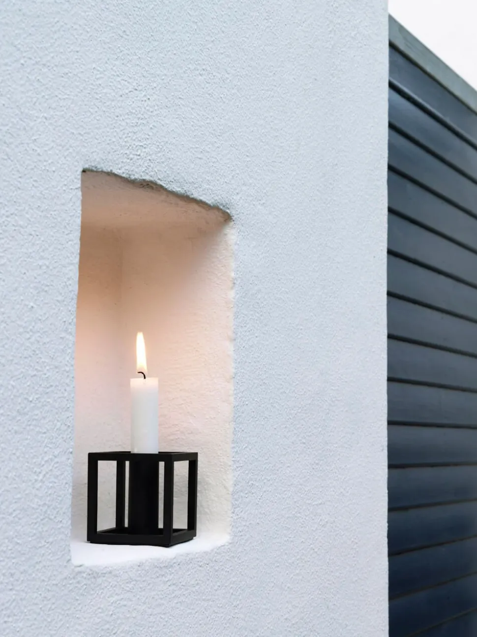 Kubus 1, Candle Holder, Black