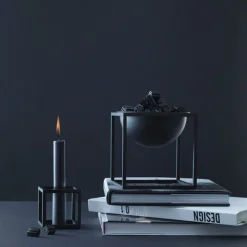 Kubus 1, Candle Holder, Black