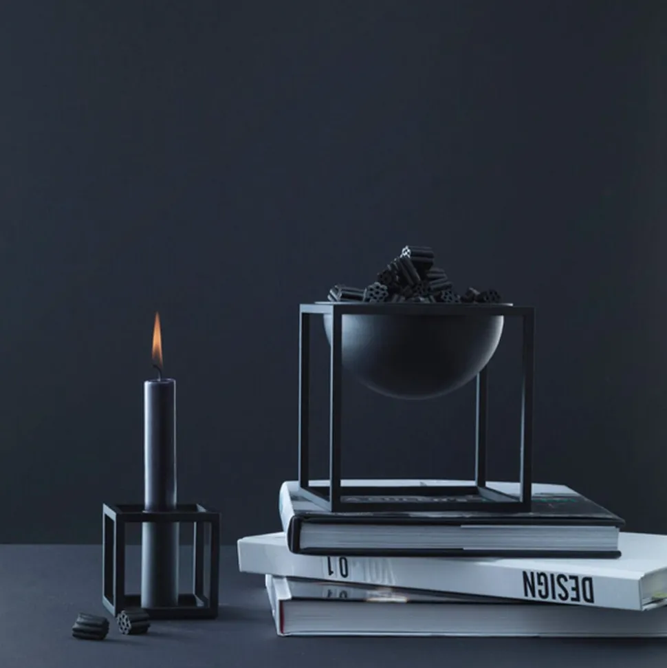 Kubus 1, Candle Holder, Black