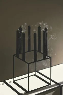 Kubus 8, Candle Holder, Black