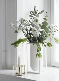 Kubus 1, Candle Holder, White