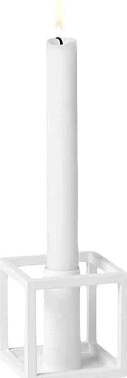 Kubus 1, Candle Holder, White