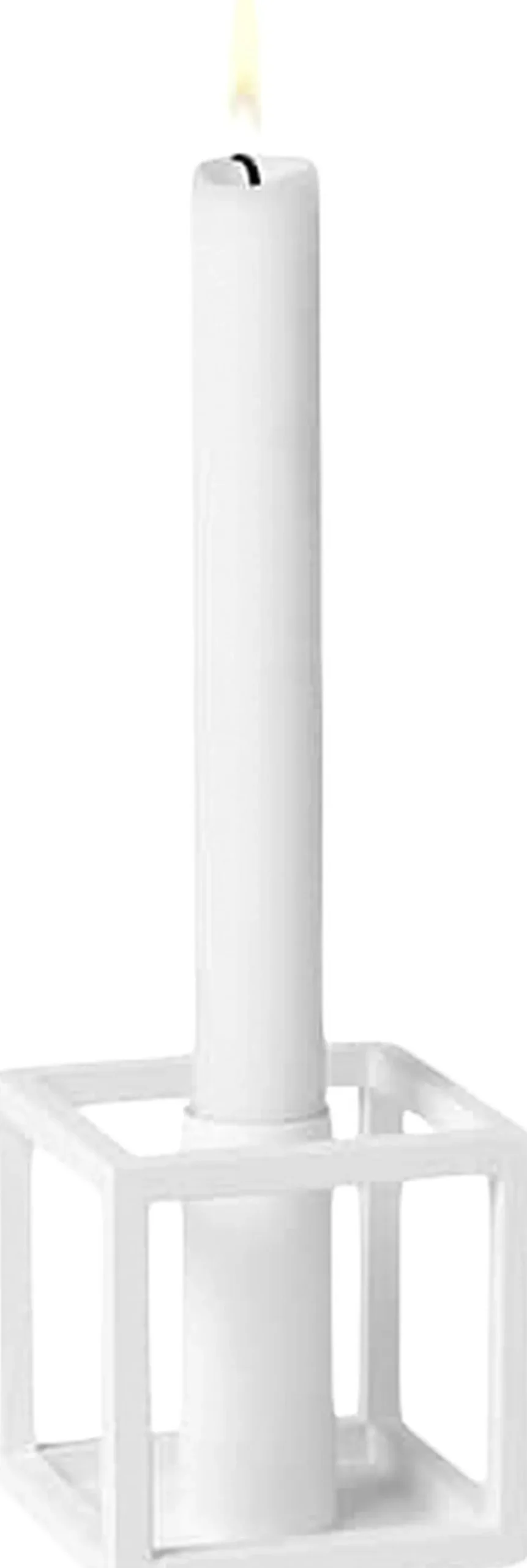 Kubus 1, Candle Holder, White