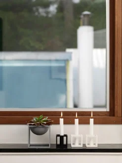 Kubus 1, Candle Holder, White