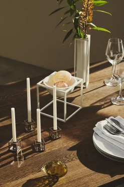 Kubus Candle Holder, Micro Nickel-P