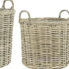 Kurvesæt a 3 rattan m/plast indvendig rund