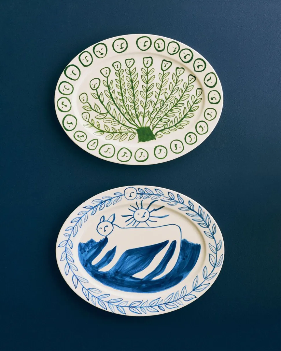 La Pittura Oval Serving Platter - L36,5 - Charlotte