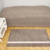 Løber, 67x120 cm, stripe vertical sand/dusty rosa