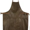 Læderforklæde BBQ Style Apron Vintage Brown
