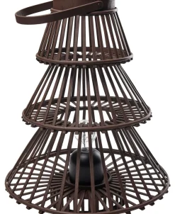 LED LANTERN/BROWN, Lantern 40x52 CM