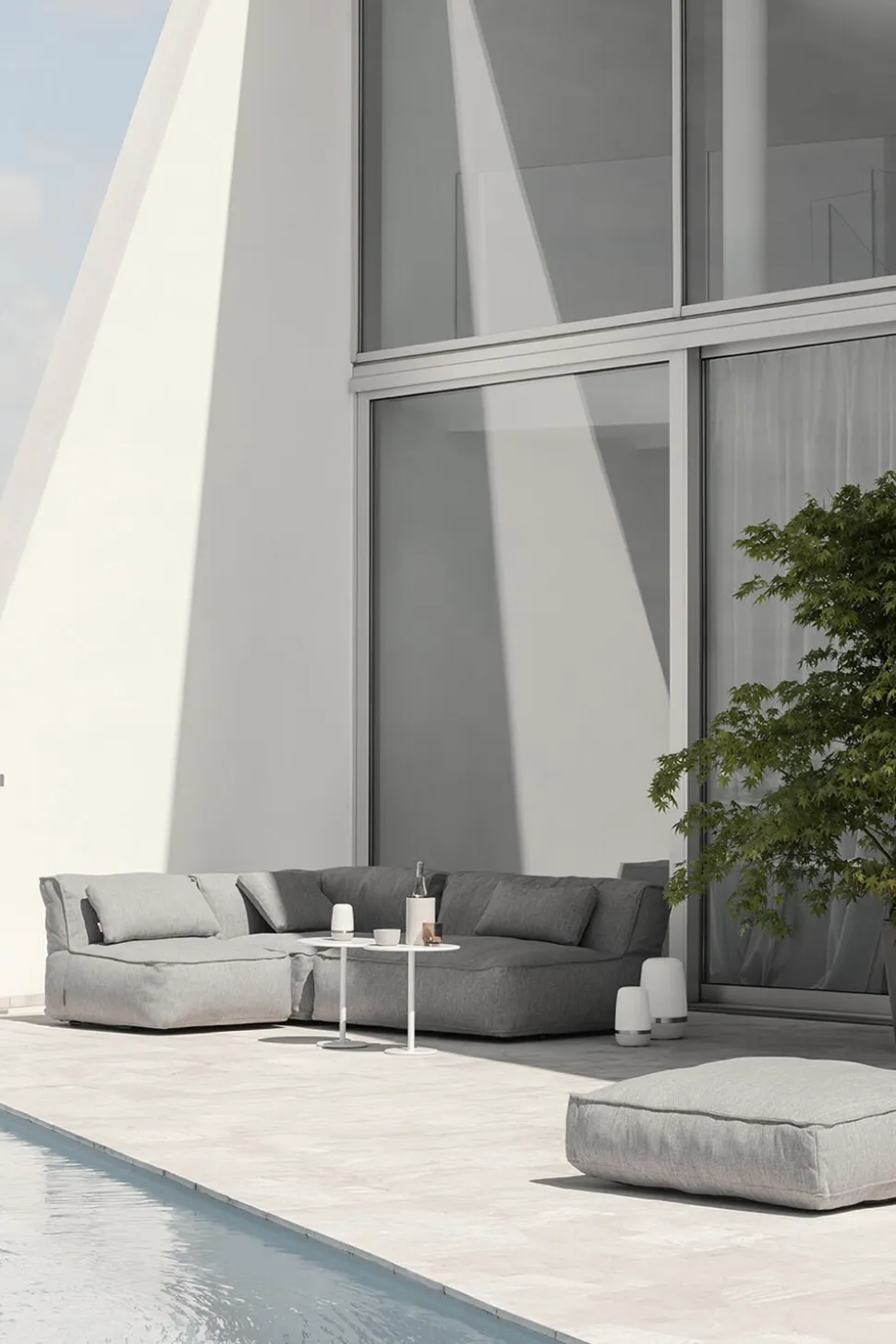 LED Outdoor Lamp -SPIRIT- Platinum Gray