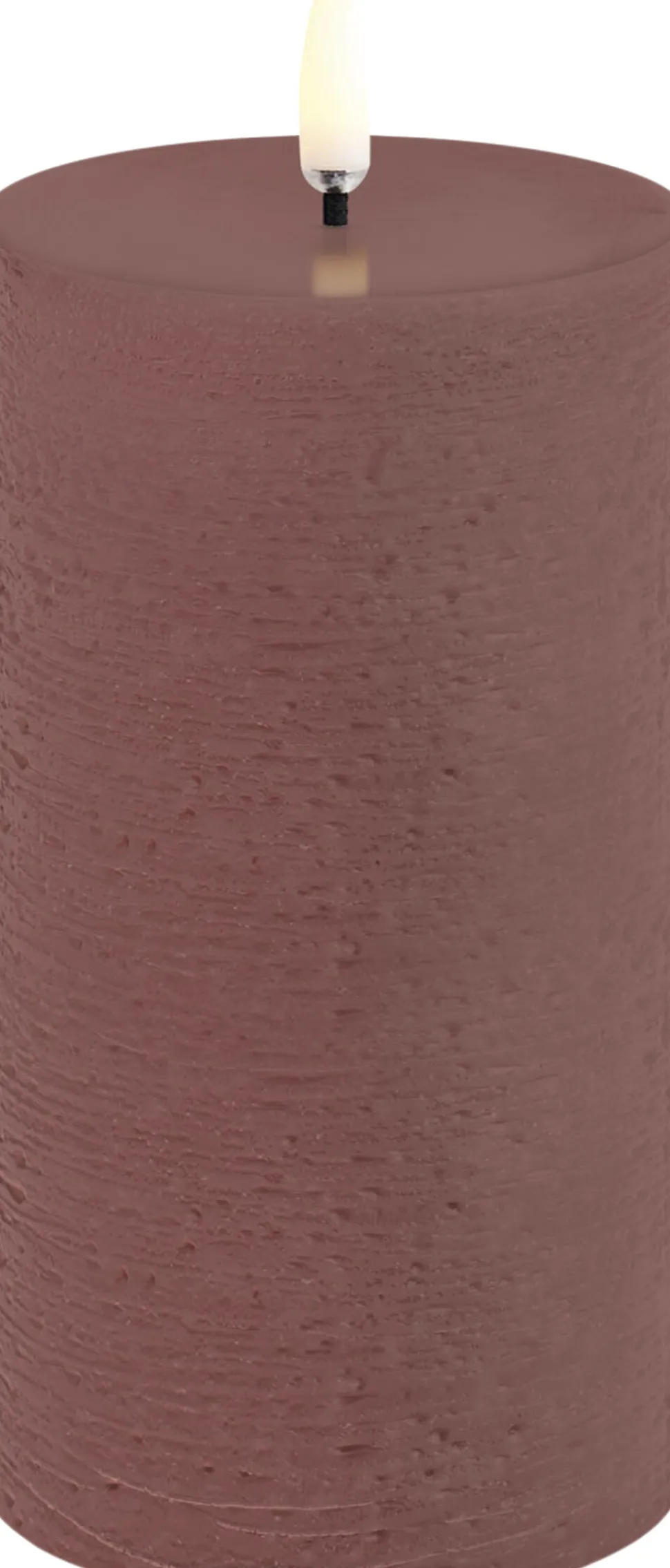 LED pillar candle, Terracotta, Rustic, 7,8x15,2 cm