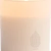 LED rechargeable glass candle, Vanilla, 9,2x10,2 cm