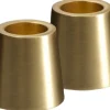 Light Candleholder mini taper, Matte brass, 2-pack, 2,3x2,3