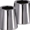 Light Candleholder mini taper, Chrome, 2-pack, 2,3x2,3 cm