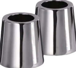 Light Candleholder mini taper, Chrome, 2-pack, 2,3x2,3 cm