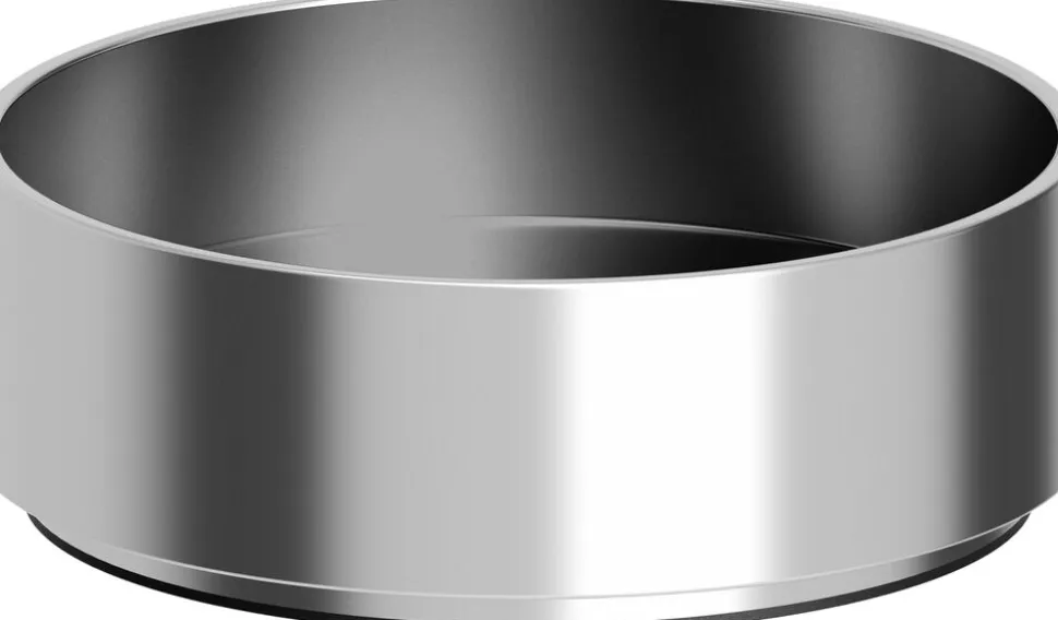 Light Candleholder pillar, Chrome, 9x3 cm