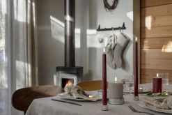 Light Candleholder pillar, Chrome, 9x3 cm
