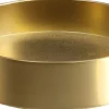 Light Candleholder pillar, Matte Brass, 9x3 cm