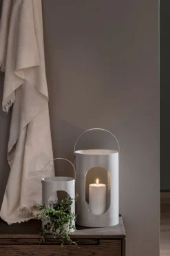 Light house lantern, Medium, Light grey, 16,5x24 cm