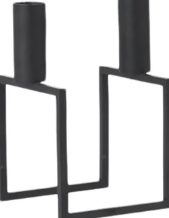 Line, Candle Holder, Black