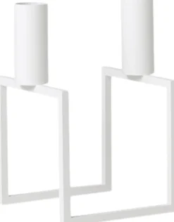 Line, Candle Holder, White