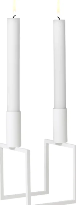 Line, Candle Holder, White