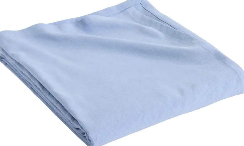 Linen Bedspread-240 x 260-Light blue