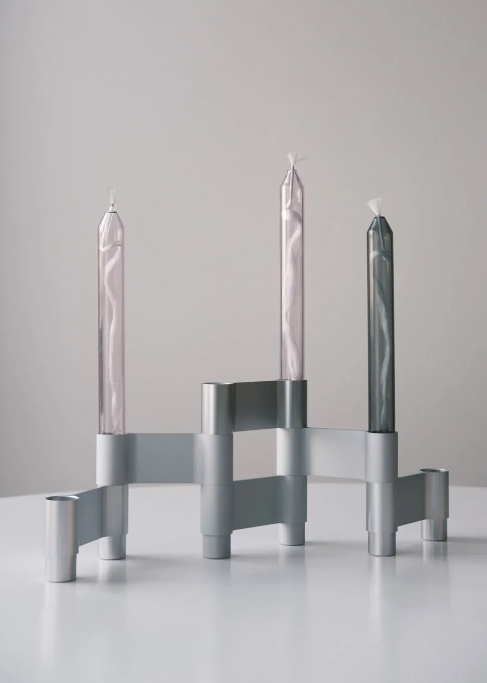 LINK, CANDLE HOLDER, POLISHED ALUMINIUM, 11060P