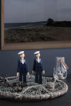 Marine mørk blå/hvid