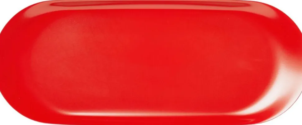 Metal bakke, rød, 23,0 cm x 9,5 cm x 1,0 cm