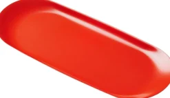 Metal bakke, rød, 23,0 cm x 9,5 cm x 1,0 cm
