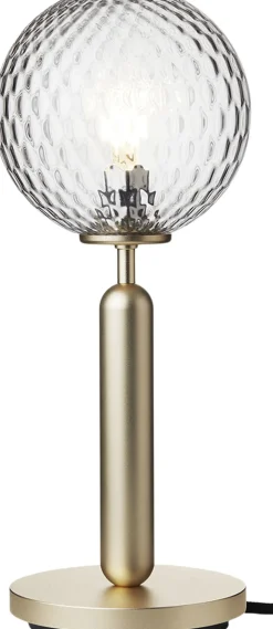 Miira Table, brass / optic clear