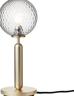 Miira Table, brass / optic clear