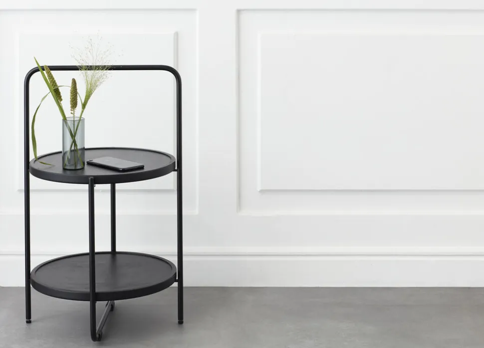 Mini tray table Ø36 cm - Black frame
