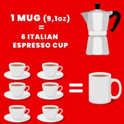 Moka Express espressokande, 6 kop Bialetti