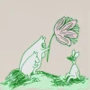 Moomin Arabia bordskånere sæt 2stk Vildblomst Genanvendt Interiør