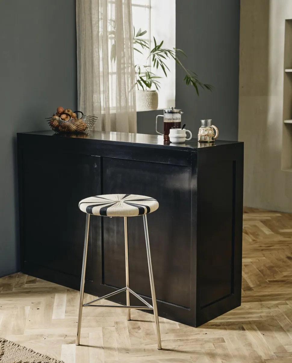 MORICE stool, high - black/ivory