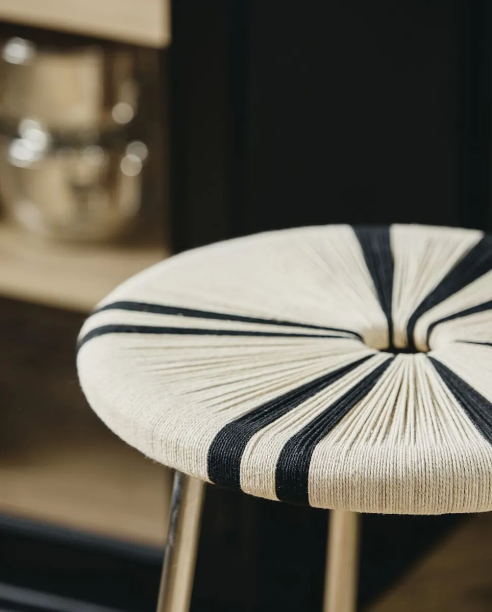 MORICE stool, high - black/ivory