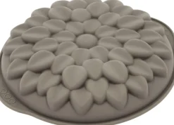 Mousseform Dahlia Dia. 20 x 3,8 cm Latte Silikone