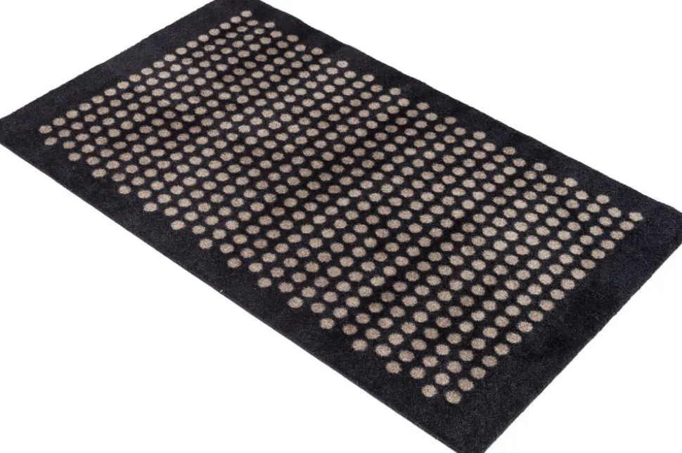 Måtte 60x90 cm, dot sort/sand