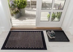 Måtte 60x90 cm, dot sort/sand