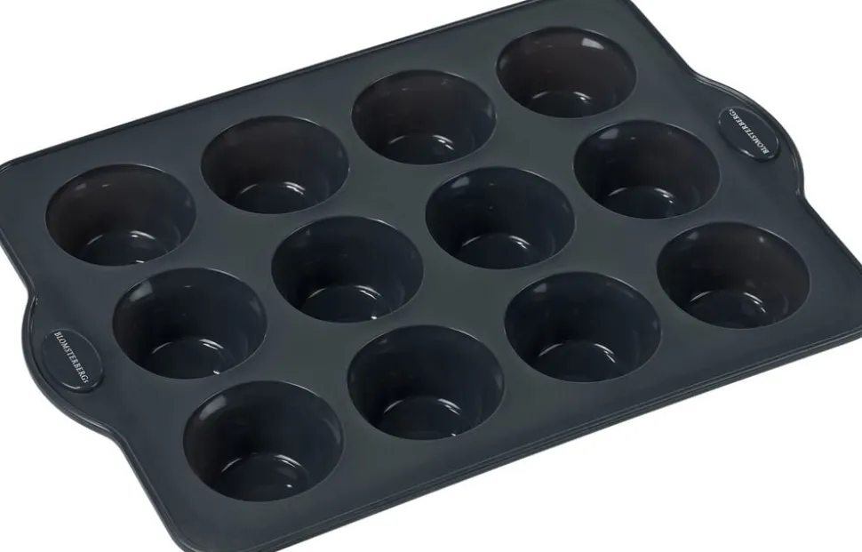 Muffinform 12 stk. Grå Silikone