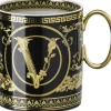 Mug with handle, Virtus Gala Black, Versace