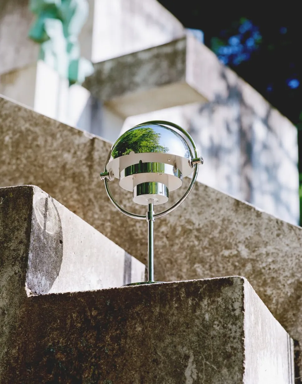 Multi-Lite Portable Lamp, EU Base: Chrome, Shade: Chrome