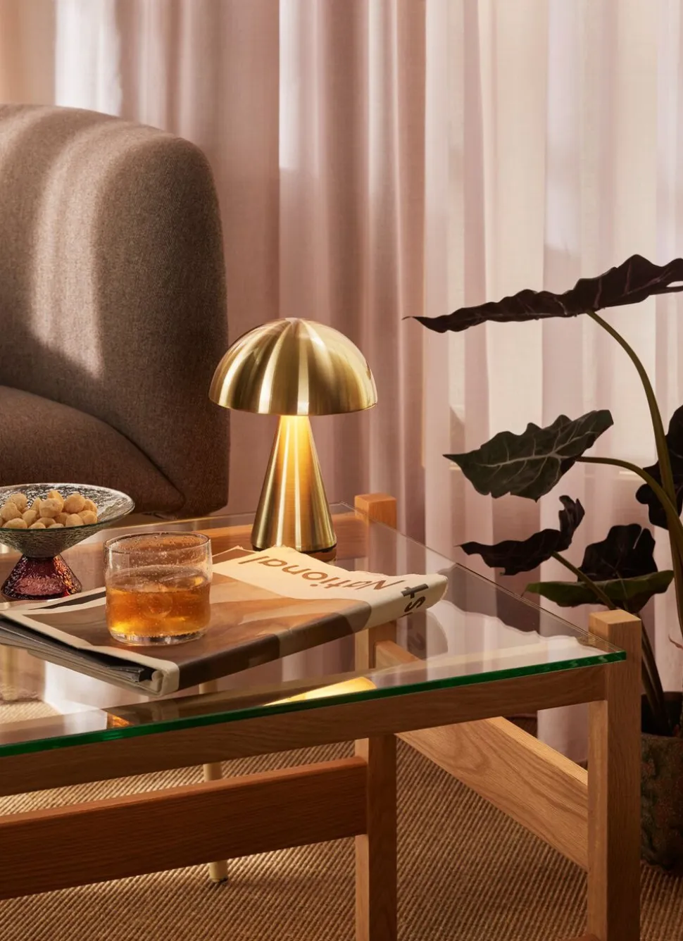 Mush Portable Lamp Brass