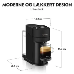 Nespresso Vertuo Next kaffemaskine fra De'Longhi®, Matt Blac