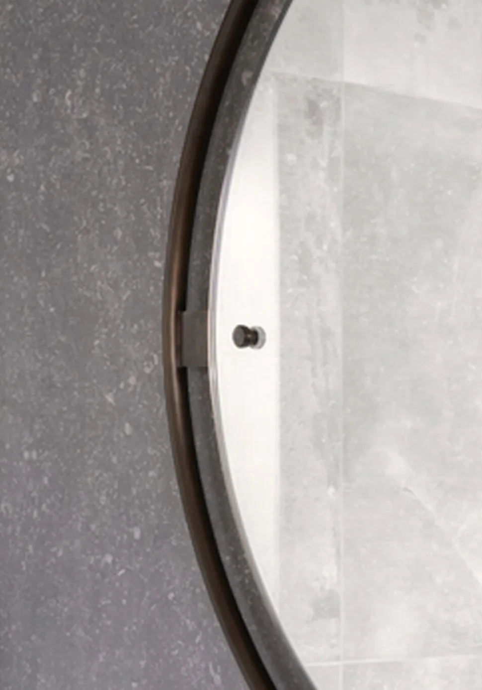 Nimbus, Mirror Ø60, Bronzed Brass